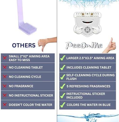 PeeOnMe Toilet Splash Guard Deodorizer Lavender Scent 4 Pack