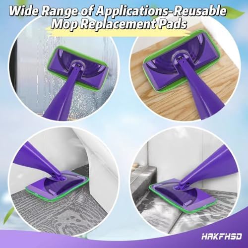 4 Pack Reusable Mop Cloths for Swiffer Wet Jet Mops - Green