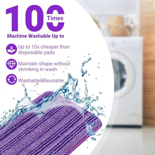 Sealuncle Microfiber Mop Pads 2-Pack Purple 1