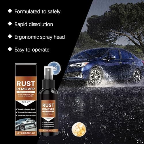 Heavy Duty Rust Remover Spray - 2 Pack for Cars and Metal
