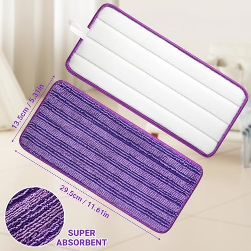 Sealuncle Microfiber Mop Pads 2-Pack Purple 1