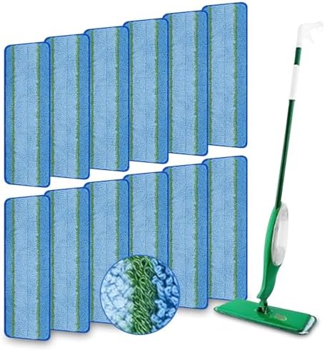 12 Pack Microfiber Mop Pads for Libman Freedom Spray Mop