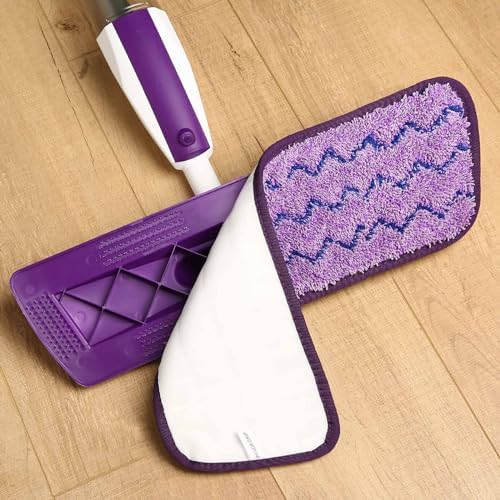 Panda Grip 165 Inch Mop Pad Refills 3 Pack Purple Reusable Cleaning Heads