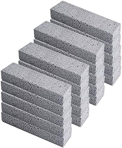 20 Pack Pumice Stones for Toilet Cleaning Calcium Remover Glass Material