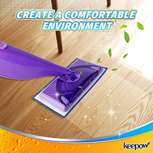 KEEPOW Microfiber Mop Pads - Swiffer Wet Jet Refill Reusable Pack of 3