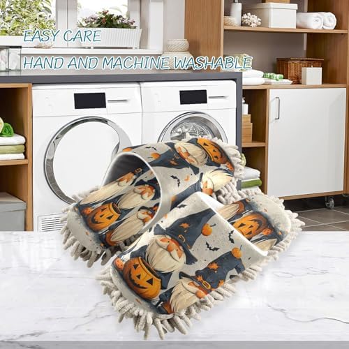 Zhirexin Halloween Pumpkin Gnome Cleaning Slippers 1