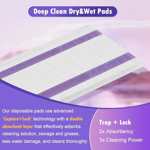 Bisenkud 24 Count WetJet Pad Refills for Swiffer Mop