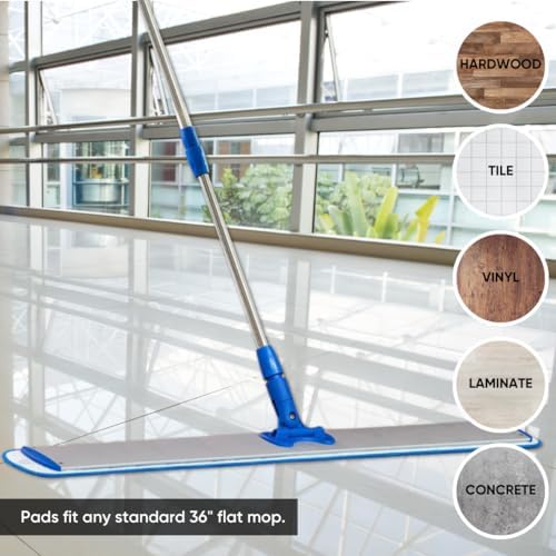36 Inch Microfiber Wet Mop Pad Set of 3