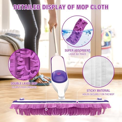 Reusable Swiffer PowerMop Pad Refills 6Pcs
