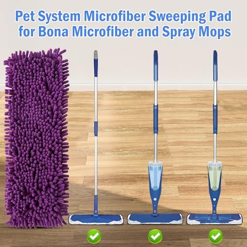 4 Pack ZIONYA Pet Microfiber Mop Pads for Bona Mops