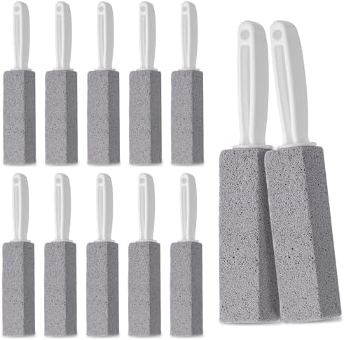12 Pack Pumice Stones with Handle for Toilet and More