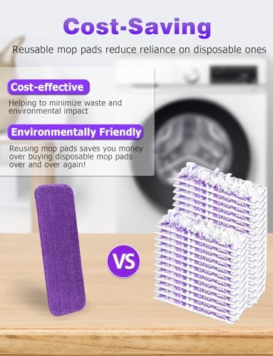 6-Pack Purple Reusable Swiffer Mop Pads