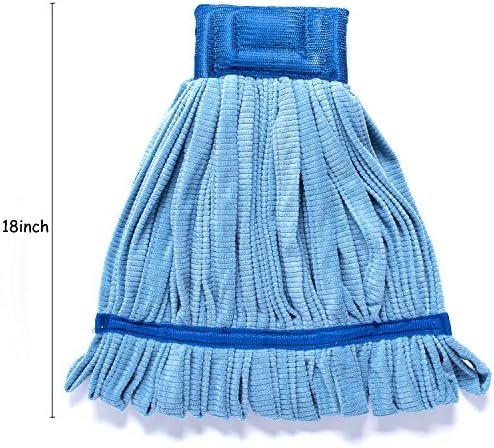 QIPENG 18 Microfiber Mop Head Replacement Pack of 2 Blue 1