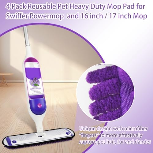 NIXOOT 4 Pack Heavy Duty Pet Mop Refills for Swiffer