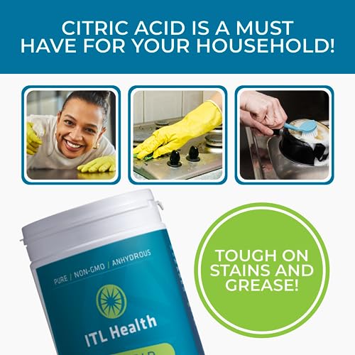 Mag365 Non-GMO Citric Acid 1kg Recyclable Tub