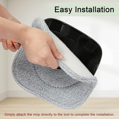 4 Pack 9 Inch Square Microfiber Mop Pad Refill - Grey