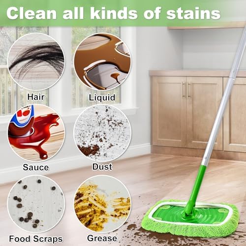 DLAIMI Reusable Microfiber Mop Pads 6PCS for Swiffer Sweeper