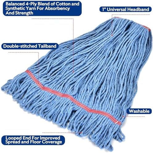 Matthew Commercial Mop - 3 Sets with Replacement Heads