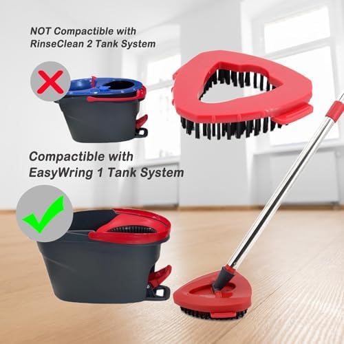 FAMEBIRD 2 Pack Stiff Bristle Scrub Brush Heads
