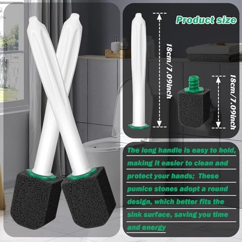 12PCS Pumice Stone Toilet Cleaner with Long Handle 1