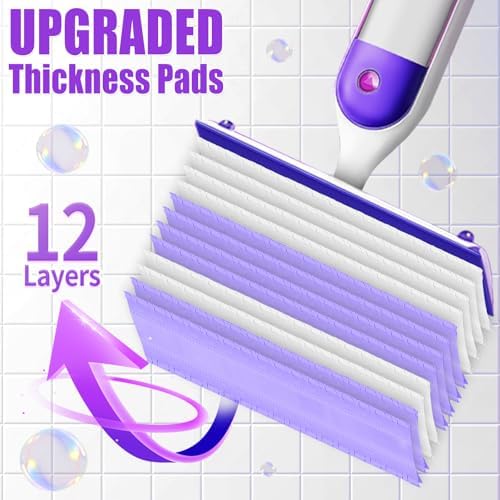 12 Count Swiffer Power Mop Replacement Pads - Multi-Surface Safe Cleaning