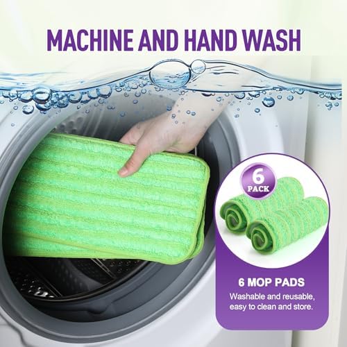 6 Pack Reusable Mop Pads for Swiffer WetJet