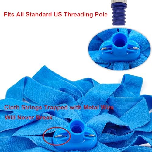 EaseYourDay Screw-On Microfiber Mop Head Refill 3PCS
