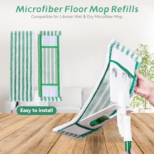 GreeSuit 6 Pack Mop Pad Refills for Libman Wet Dry Mop