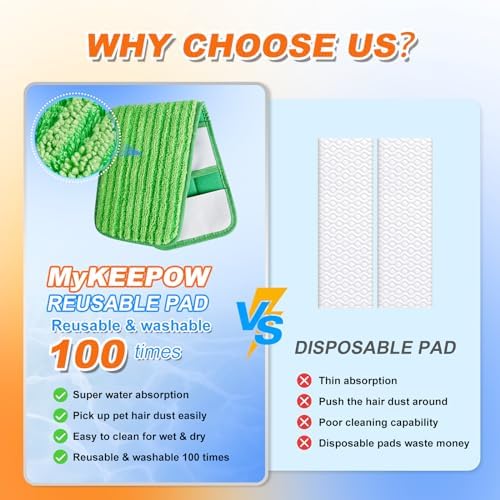 MyKEEPOW XL Wet Pads Refills Green 5 Pack