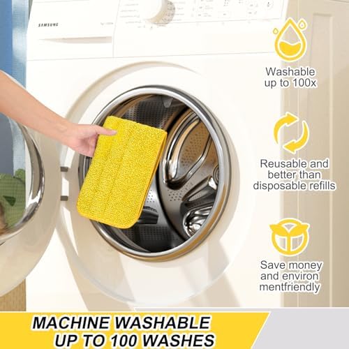 H-Gamely 165 Inch Microfiber Mop Pads 5 Pack