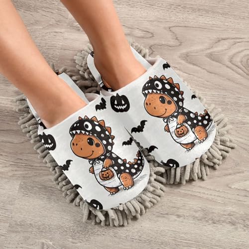 FLildon Microfiber Mop Slippers Dinosaur Halloween Design