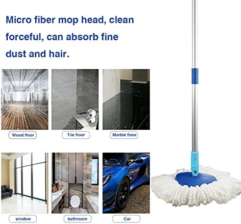 LEIHEFA Microfiber Mop Heads 3 Pack - Universal Fit 360 Rotating Machine Washable