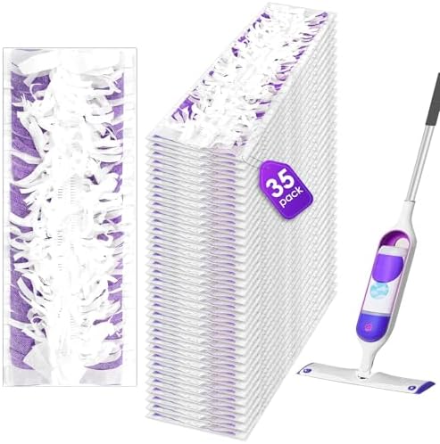 35 Pack BRUVISH PowerMop Pad Refills for All Surfaces