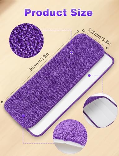 6-Pack Purple Reusable Swiffer Mop Pads