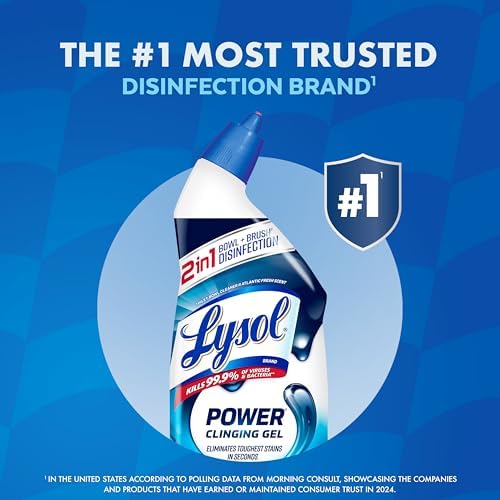 Lysol Toilet Bowl Cleaner 24 oz Clinging Gel Max Strength