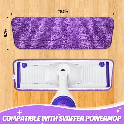 4 Pack Reusable Microfiber Mop Pads for PowerMop