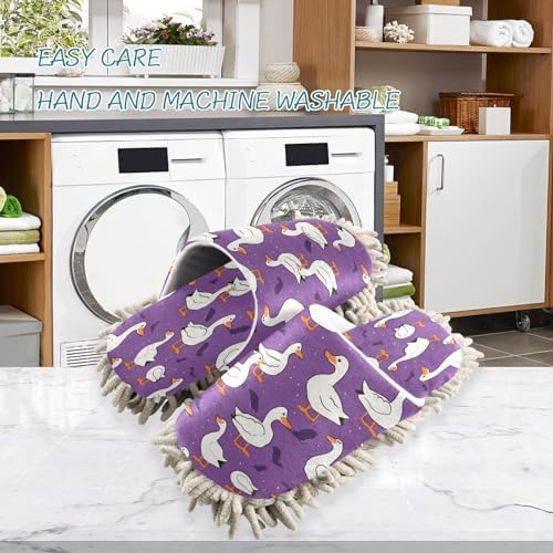 Cute Ducks Mop Slippers - Washable Floor Cleaning Slippers for Men Women