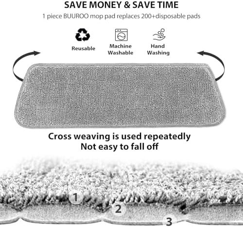 6pcs Microfiber Spray Mop Replacement Heads for Hard Floors