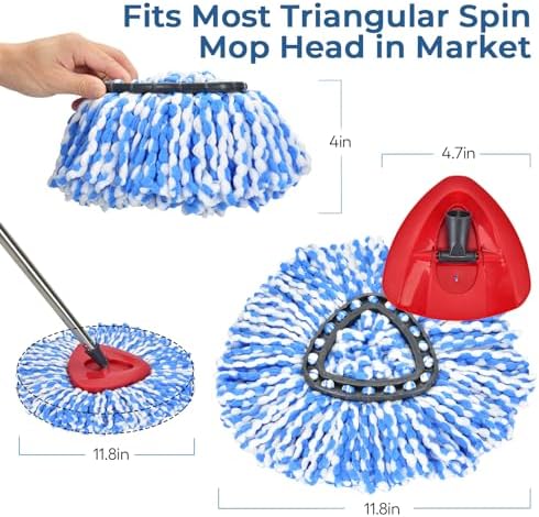 Matthew Cleaning 6Pack Blue Microfiber Spin Mop Refills
