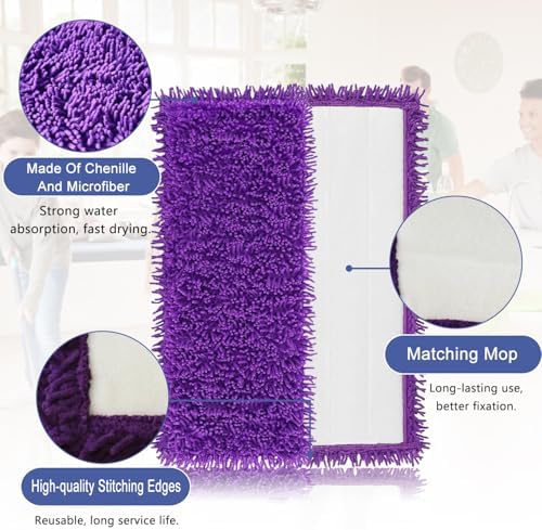 Diteje 5 Pack Replacement Mop Pads for Swiffer PowerMop 1