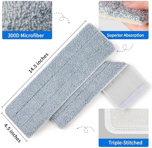 Oshang Flat Mop OG7 Replacement Pad 145 X 45 Microfiber Mop Head Refill