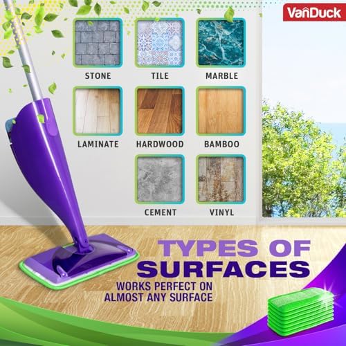 VanDuck Reusable Mop Pads 2 Pack - Microfiber Compatible with Swiffer WetJet