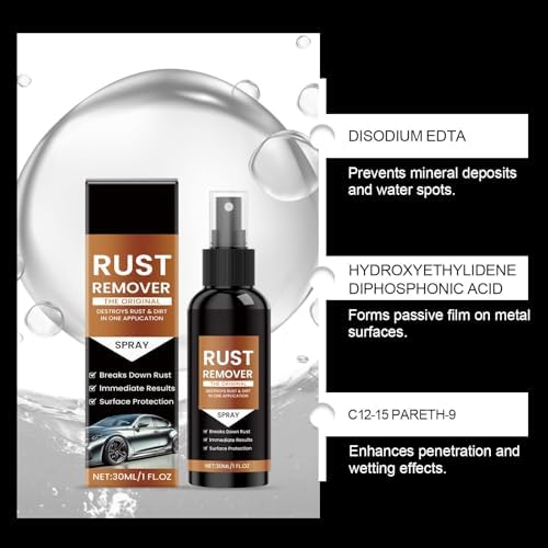 Heavy Duty Rust Remover Spray - 2 Pack for Cars and Metal