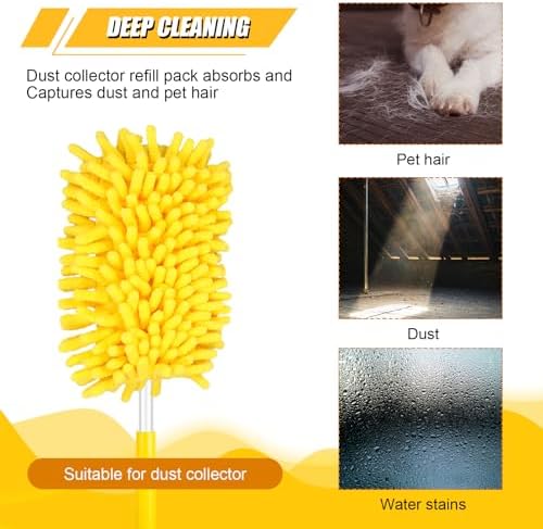 4pcs Microfiber Ceiling Fan Duster Refills Reusable