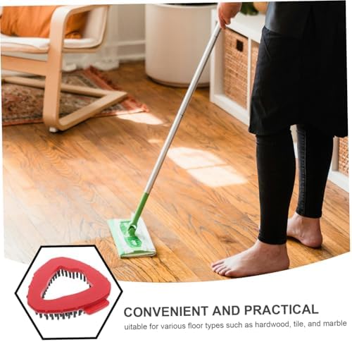 2pcs Stiff Bristle Replacement Scrub Brush for Triangular Mop