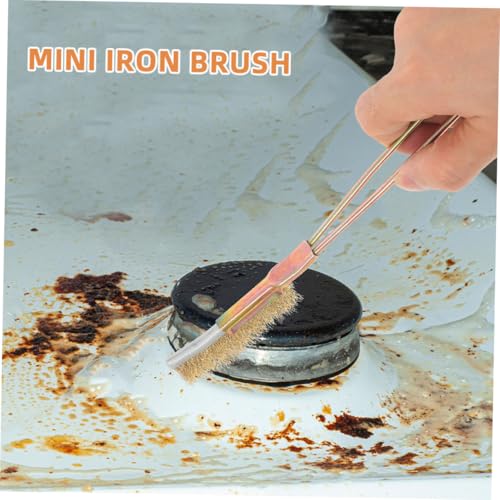 KICHOUSE 3Pcs Mini Stainless Steel Wire Brush for Rust and Grime Removal