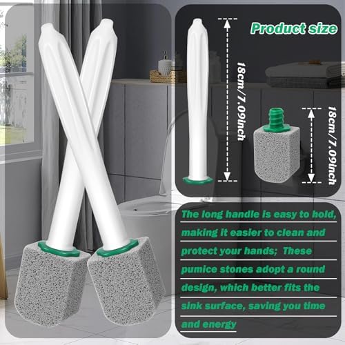 AXBMM 24PCS Long Handle Pumice Stone Set