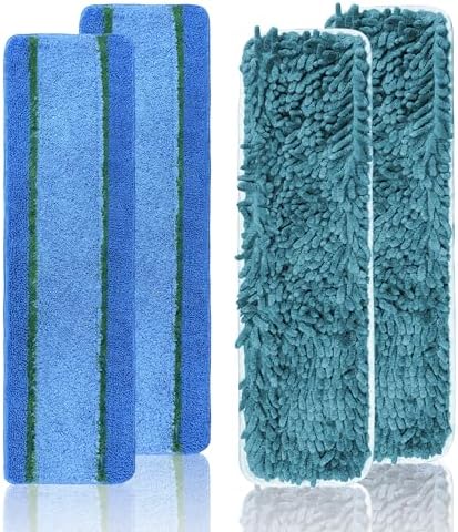 4 Pack 18 Inch Microfiber Chenille Mop Pads for Bona Mops