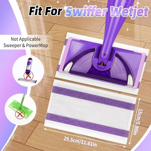 60 Count Disposable Wetjet Pads Refill for Swiffer Wet Jet Mop