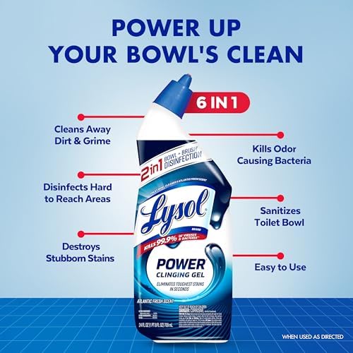 Lysol Toilet Bowl Cleaner 24 oz Clinging Gel Max Strength